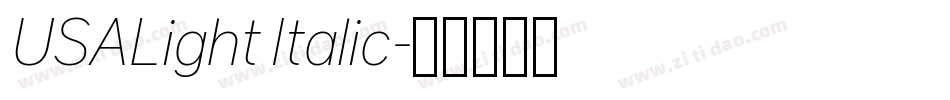 USALight Italic字体转换